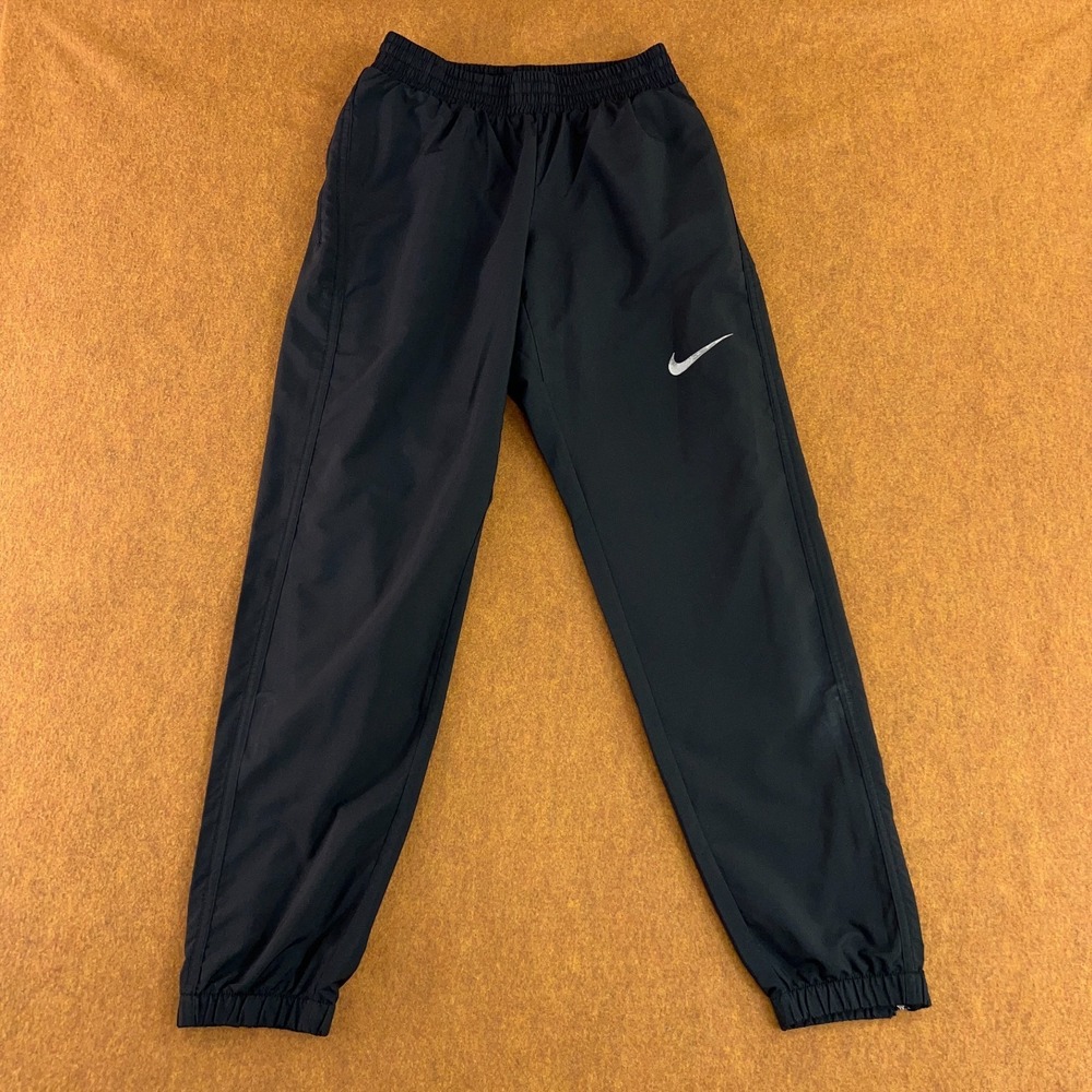 Nike Womens Size Small Black Zip Pockets PR Woven Zip Hem Track Pants